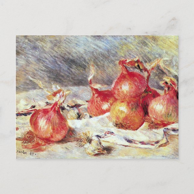 Onions von Pierre Renoir Postkarte (Vorderseite)