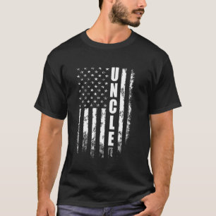 Onkel American Flag 4. Juli Weihnachten Weihnachte T-Shirt