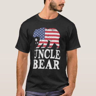Onkel Bear Patriotic Flag Matching Family 4. J T-Shirt