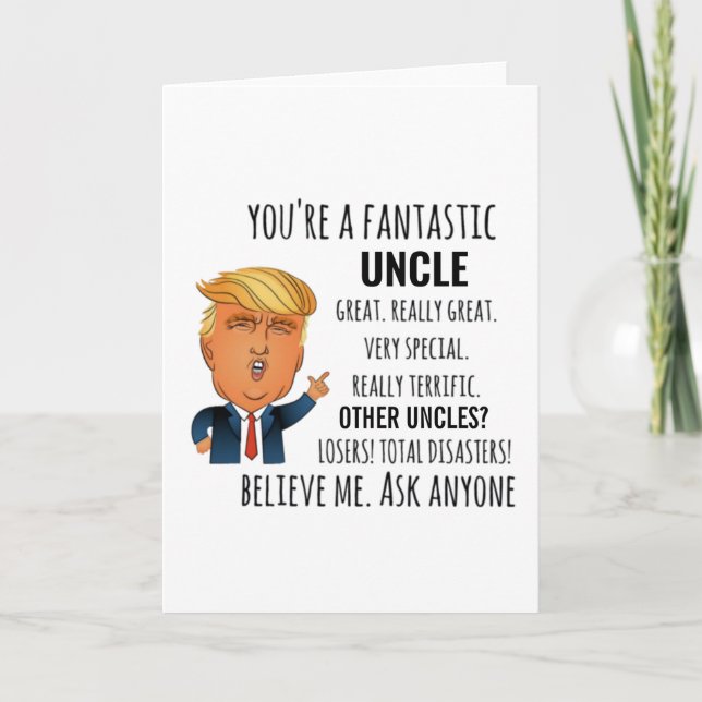 Onkel Bestes Geschenk Karte (Vorderseite)