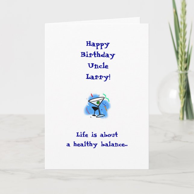 Onkel Birthday Card Karte (Vorderseite)