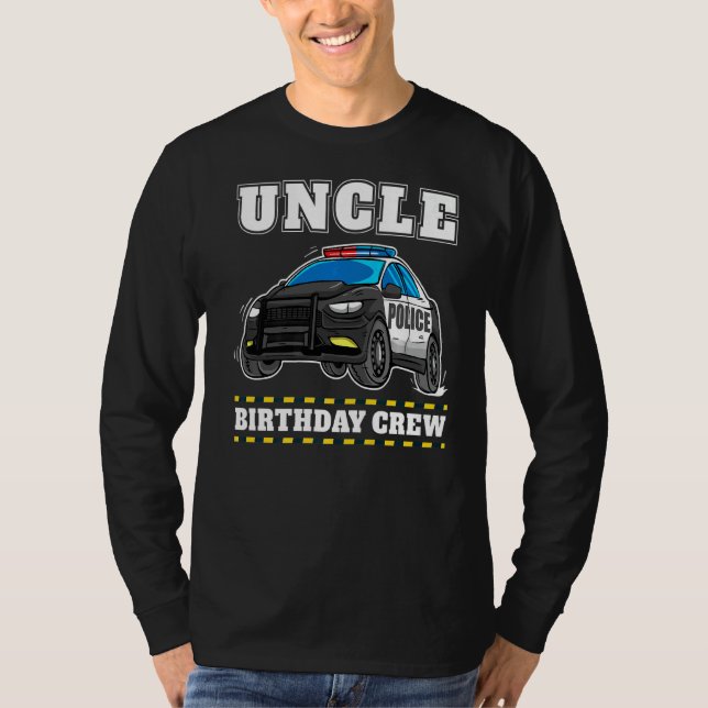 Onkel Birthday Crew Polizeichef T-Shirt (Vorderseite)