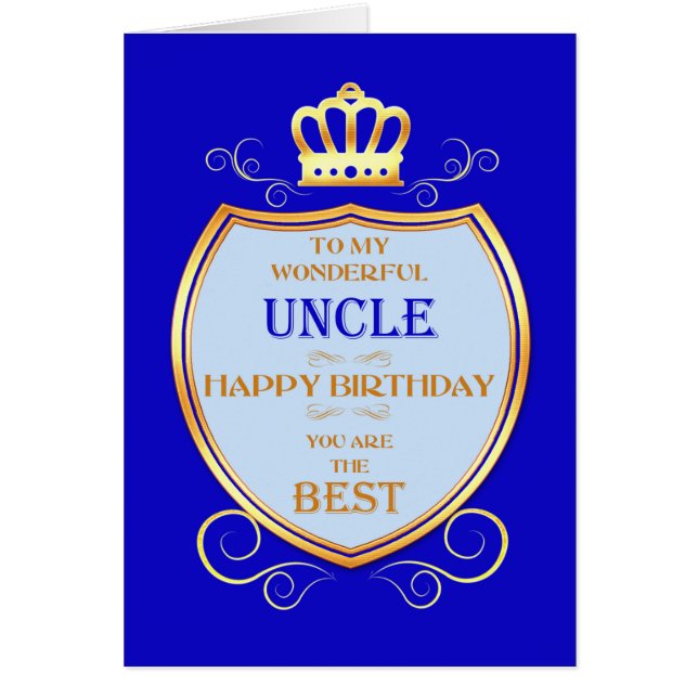 Onkel Birthday mit Schild (Vorne)