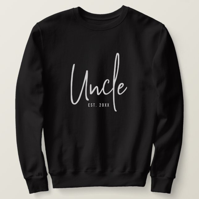 Onkel Black Sweatshirt für Männer (Design vorne)