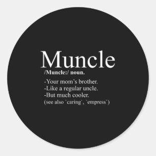 Onkel Definition lustiger Onkel T Shirt Runder Aufkleber