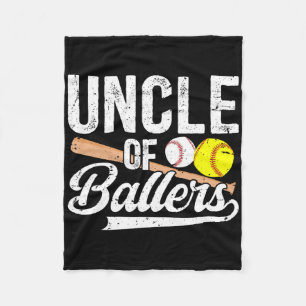 Onkel der Baller Baseball-Softball Fleecedecke