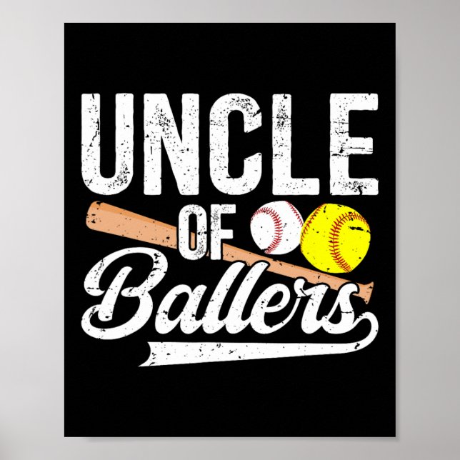 Onkel der Baller Baseball-Softball Poster (Vorne)
