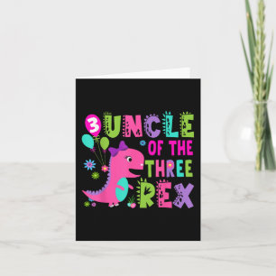 Onkel der drei Rex Dinosaurier T-rex 3. Geburtstag Karte
