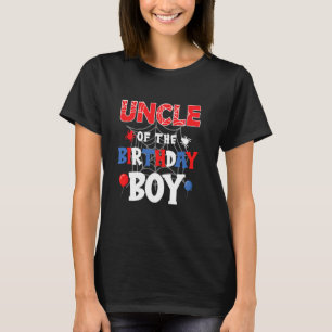 Onkel der Geburtstagsjunge Spider Theme Party Kind T-Shirt