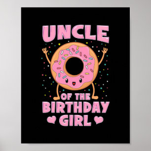 Onkel der Geburtstagskarte Rosa Donut Doughnut Poster