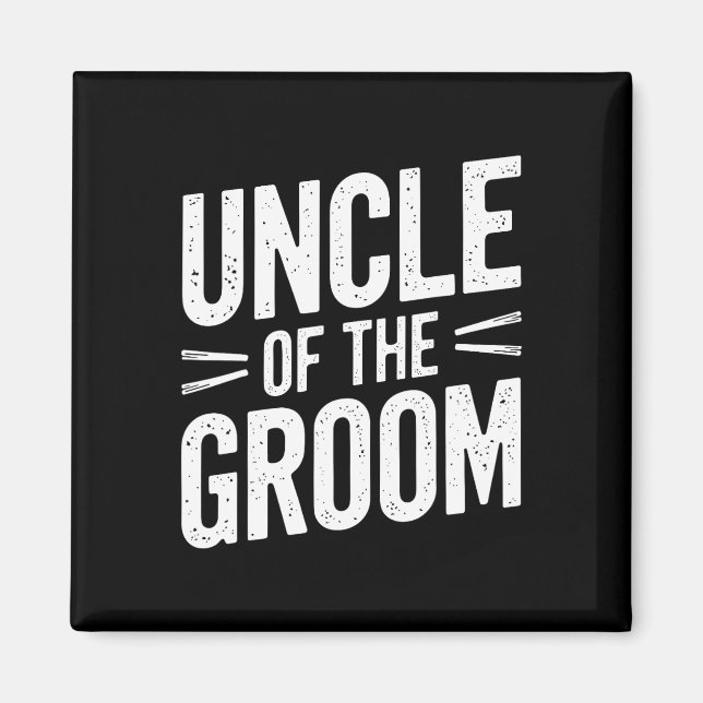 Onkel der Groom T Shirt Stillistische Onkel der gR Magnet (Vorne)