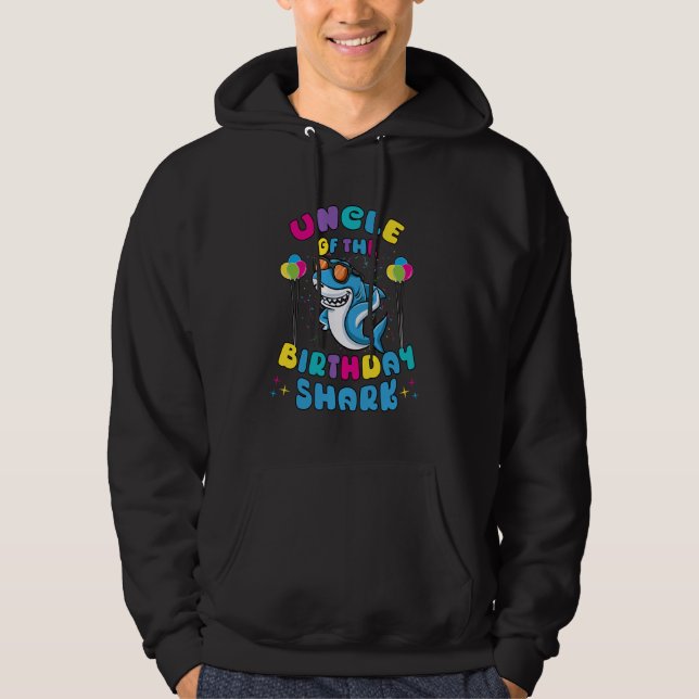 Onkel der Jungen-Hai-Familie Hoodie (Vorderseite)