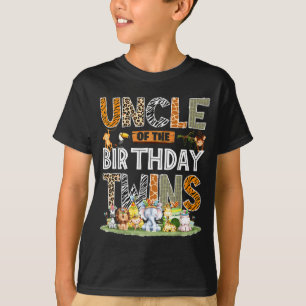 Onkel der Zwillinge zum Geburtstag Dschungel-Safar T-Shirt