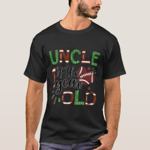 Onkel des 1-jährigen Fußballs Erstes Jahr Down Bir T-Shirt