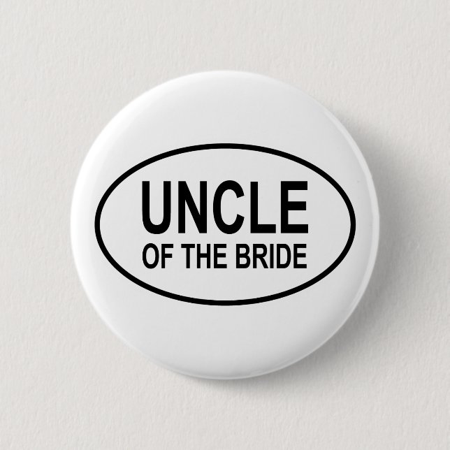 Onkel des Braut-Wedding Ovals Button (Vorderseite)