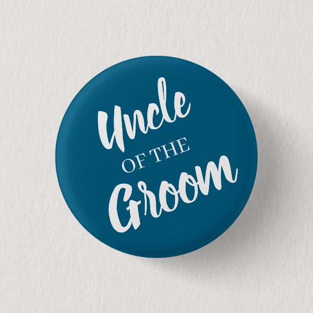 Onkel des Bräutigams Hochzeit Knopf Button (Vorderseite)
