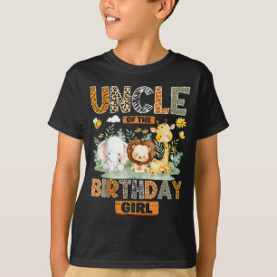 Onkel des Geburtstagmädchens Safari le Wildtiere T-Shirt