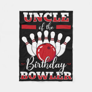 Onkel des Geburtstags Bowler Bday Bowling Party Ce Fleecedecke