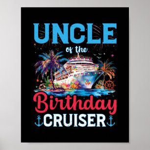 Onkel des Geburtstags-Cruisers Lustige Kreuzfahrt Poster