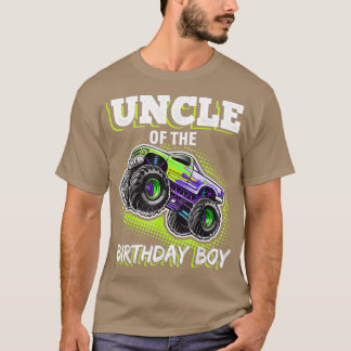 Onkel des Geburtstagsjungen Monsters Truck Geburts T-Shirt