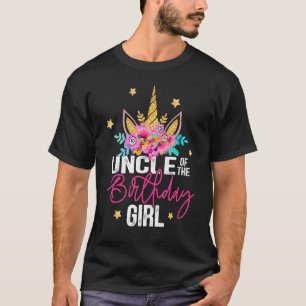 Onkel des Geburtstagsmädchen Unicorn Girl Party T-Shirt