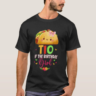 Onkel des Geburtstagsmädchens Rosa Bogen Taco Fami T-Shirt