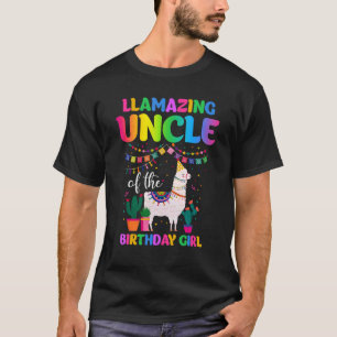 Onkel des Geburtstagsmarins Llama Onkel Llamazing T-Shirt