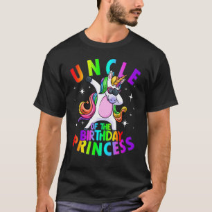 Onkel des Geburtstagsprinzessin Dabbing Einhorn He T-Shirt