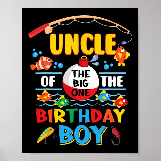 Onkel des großen Fischfangs 1. Geburtstag Ofischal Poster (Vorne)
