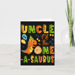 Onkel des One-A-Saurus zum 1. Geburtstag Dinosauri Karte