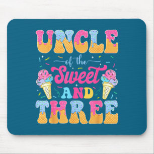 Onkel des süßen drei 3. Geburtstagsmädchen Eis Mousepad