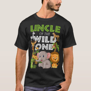 Onkel des wilden One Zoo Birthday Safari Dschungel T-Shirt