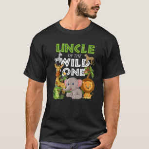 Onkel des wilden One Zoo Birthday Safari Dschungel T-Shirt