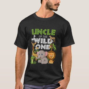 Onkel des wilden One Zoo Birthday Safari Jungle A T-Shirt
