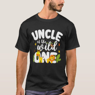 Onkel des wilden One Zoo Birthday Safari Jungle A T-Shirt
