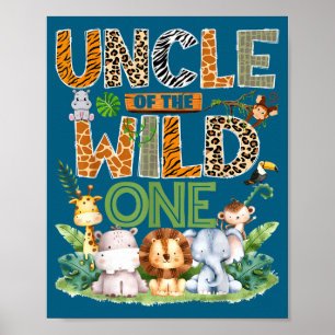 Onkel des Wilden Safari Dschungel 1. Geburtstag B Poster