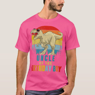 Onkel Dinosaurier von der Geburt-Jungen-Matching-F T-Shirt