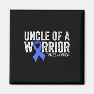 Onkel eines Kriegers T1d kid diabetisches blaues B Magnet