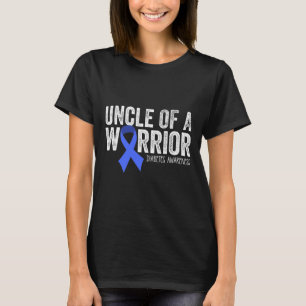Onkel eines Kriegers T1d kid diabetisches blaues B T-Shirt