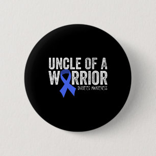 Onkel eines Kriegers T1D Kind Diabetiker blauer Sc Button
