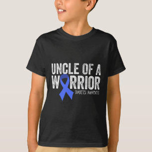 Onkel eines Kriegers T1d Kind Diabetiker Blaues Ba T-Shirt