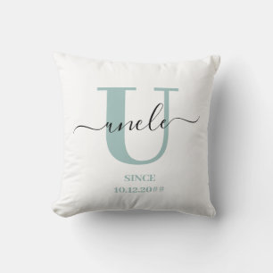 Onkel Elegant Script Monogram Kissen