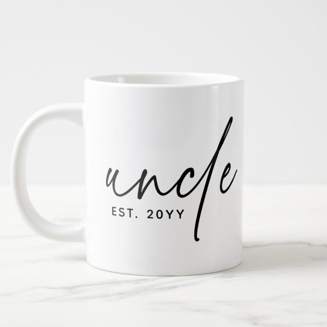 Onkel Establishment Elegant Typografy New Oncle Jumbo-Tasse (Links)