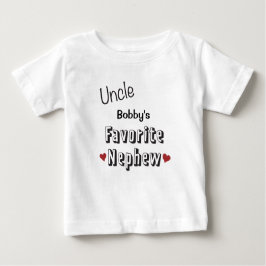 Onkel Favorite Nephew Baby T-Shirt personalisiert