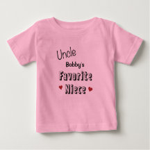 Onkel Favorite Niece Baby T-Shirt personalisiert