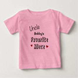 Onkel Favorite Niece Baby T-Shirt personalisiert