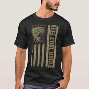 Onkel Fischen, Flagge Rolle Cool Onkel Fischer T-Shirt