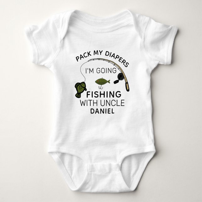 Onkel Fishing - Onkel Fishing Buddy Baby Strampler (Vorderseite)
