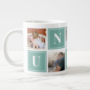 Onkel Foto Collage Individueller Riesiger Kaffeebe Jumbo-Tasse