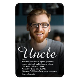 Onkel, Funcle-Definitions-Skript-Foto-Spaß Magnet